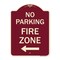 Signmission No Parking Fire Zone W/ Left Arrow Heavy-Gauge Aluminum Architectural Sign, 24" x 18", BU-1824-23618 A-DES-BU-1824-23618 - alternate 1